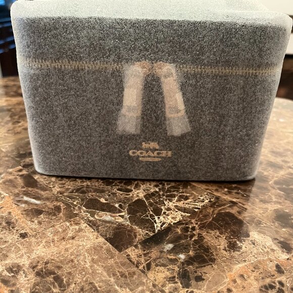 NWT Coach Top-Handle Cosmetic Bag/Case In Signature Canvas & Leather - Picture 3 of 16